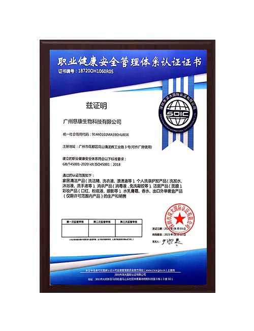 職業健康安全管理體系ISO45001